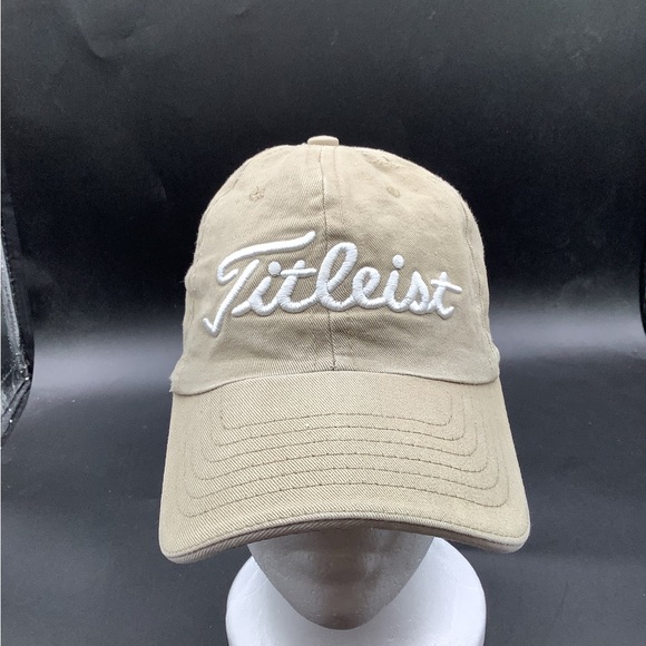 Titleist Other - Titleist FootJoy FJ Tan Golf Hat Cap Adjustable